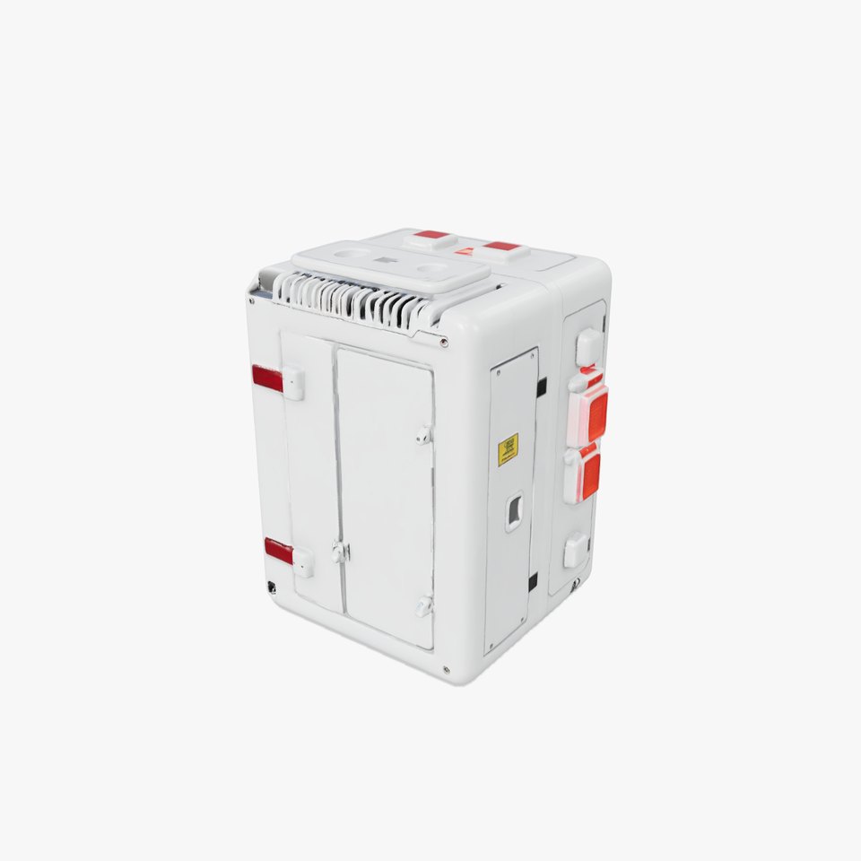 White Utility Box Model Pack with Red Indicators